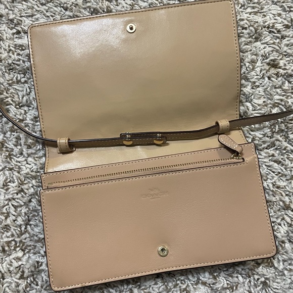 COACH Foldover Crossbody Clutch Signature Canvas Patchwork - Picture 3 of 10